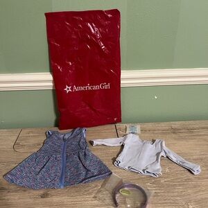 American Girl Purple Sparkly Outfit Set